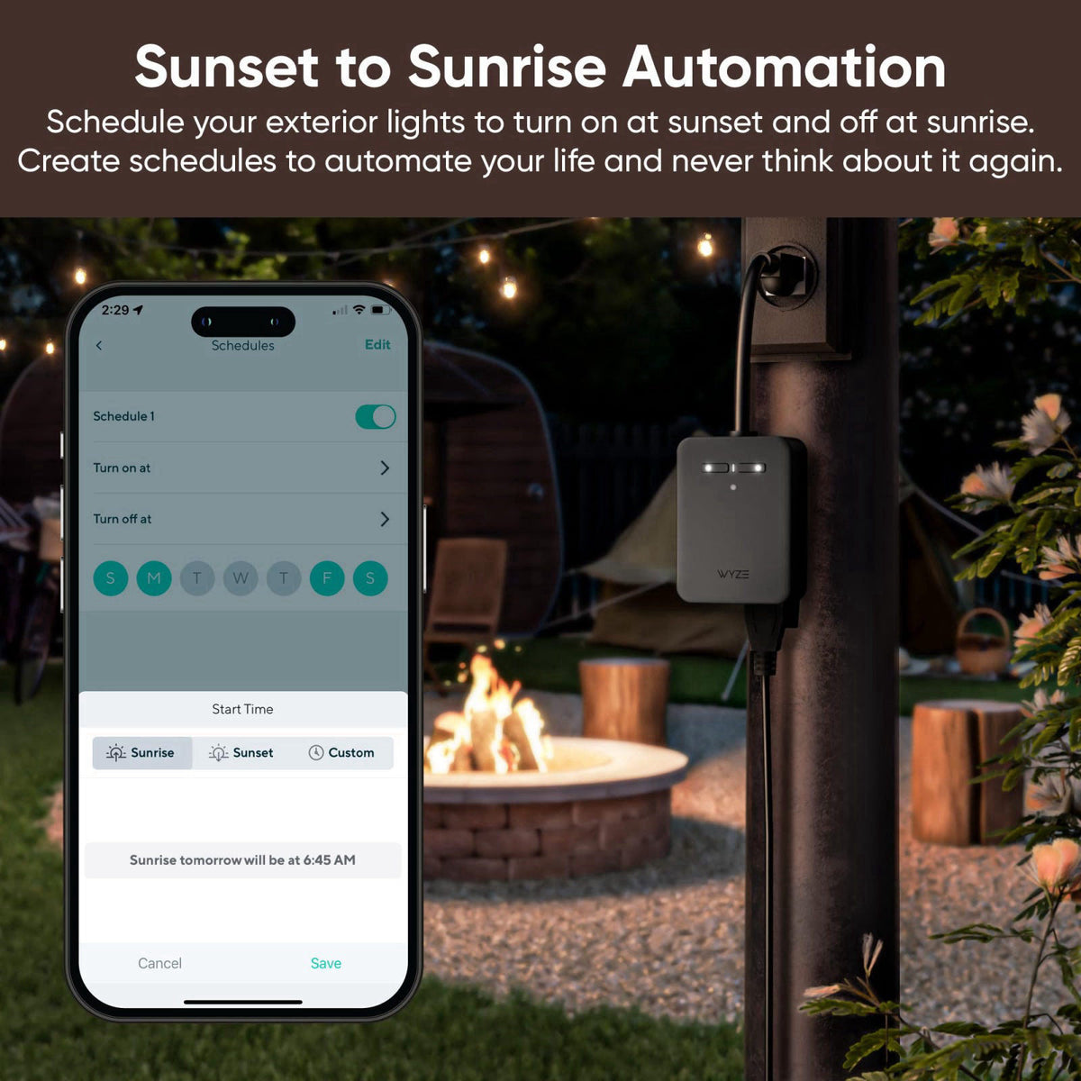 Wyze Plug Outdoor, Dual Outlets Energy Monitoring, IP64, 2.4GHz WiFi Smart Plug, Works with Alexa, Google Assistant, IFT