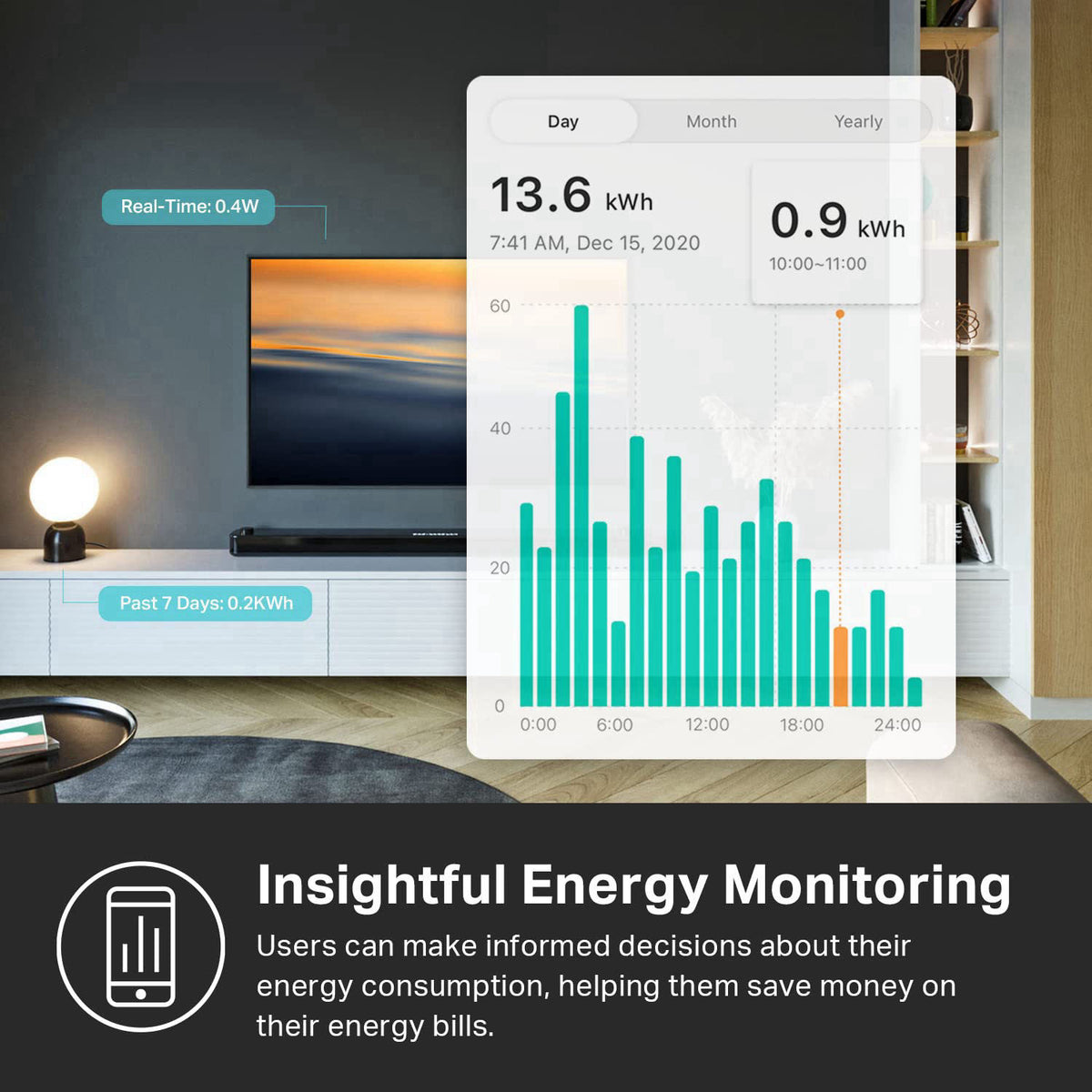 Kasa Matter Smart Plug with Energy Monitoring KP125MP2 15A by Premium Selection — view 6