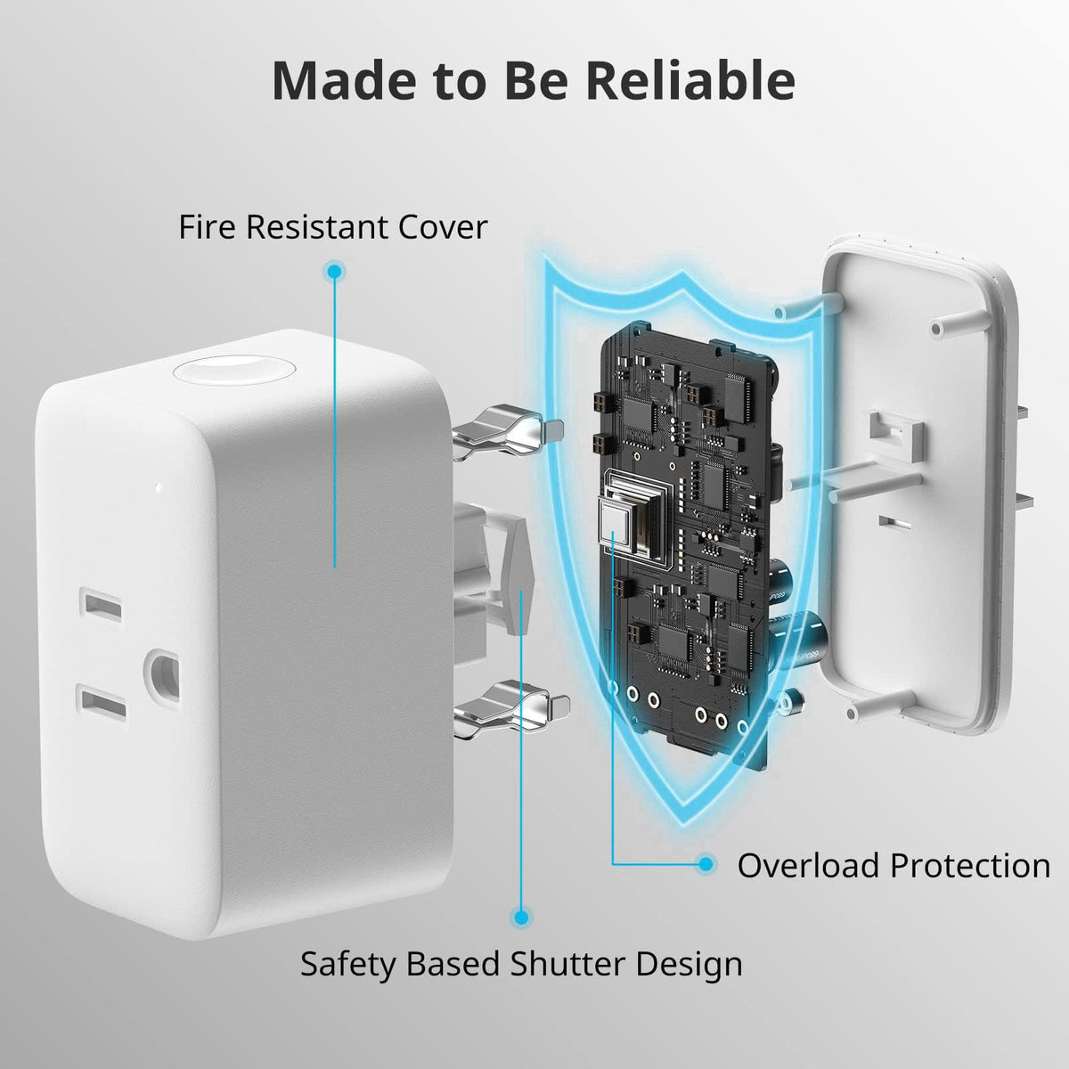 SwitchBot Smart Plug Mini, 15A Energy Monitoring, WiFi & Bluetooth Outlet, Compatible with Alexa, Google Assistant, Home
