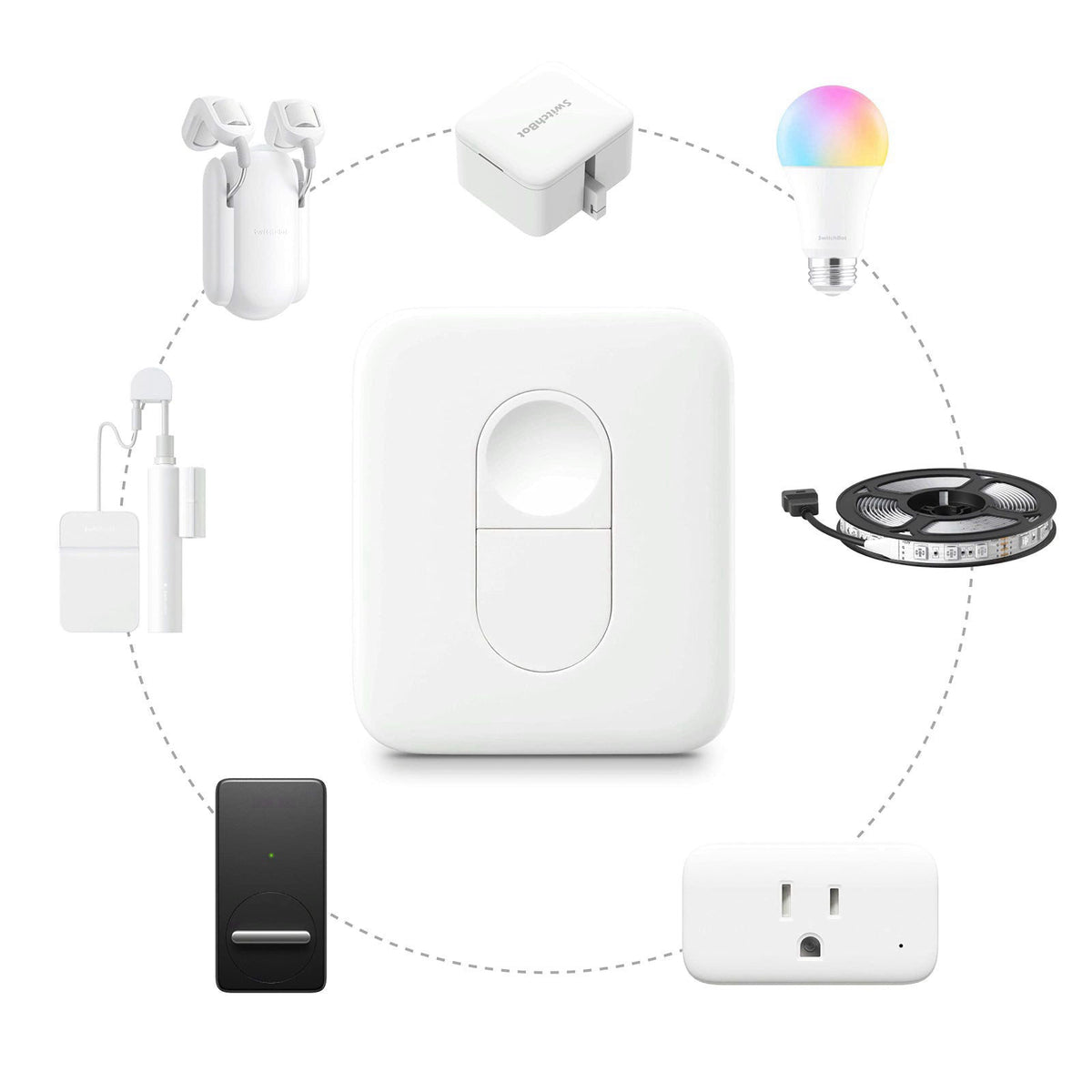 SwitchBot Smart Plug Mini, 15A Energy Monitoring, WiFi & Bluetooth Outlet, Compatible with Alexa, Google Assistant, Home