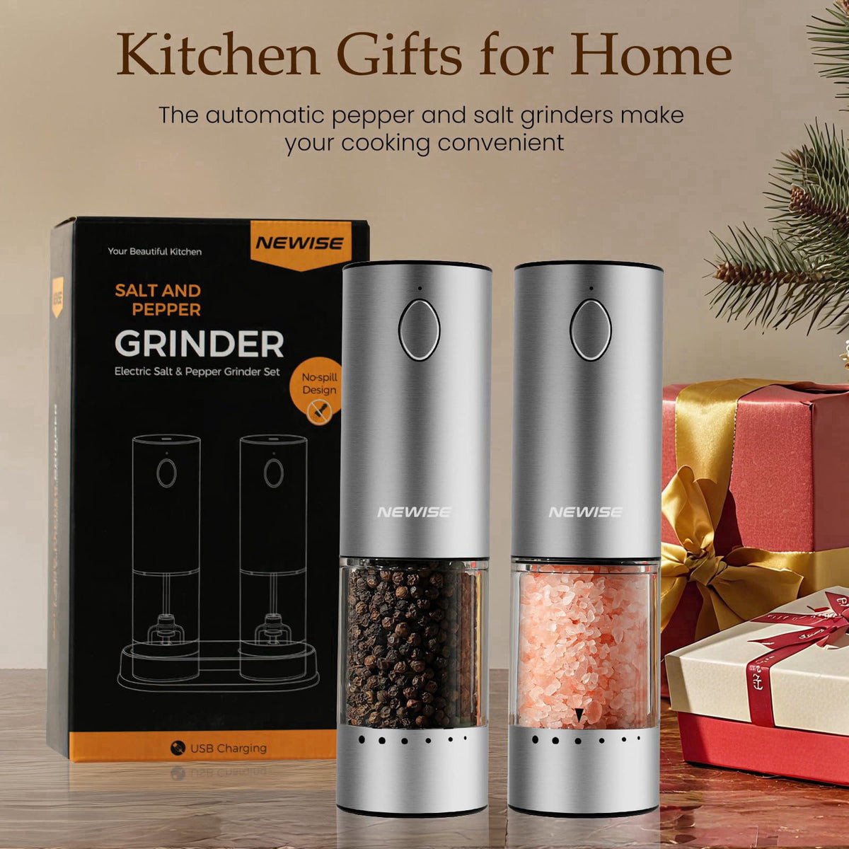 Newise – Salt &amp; Pepper Mill Sets on display