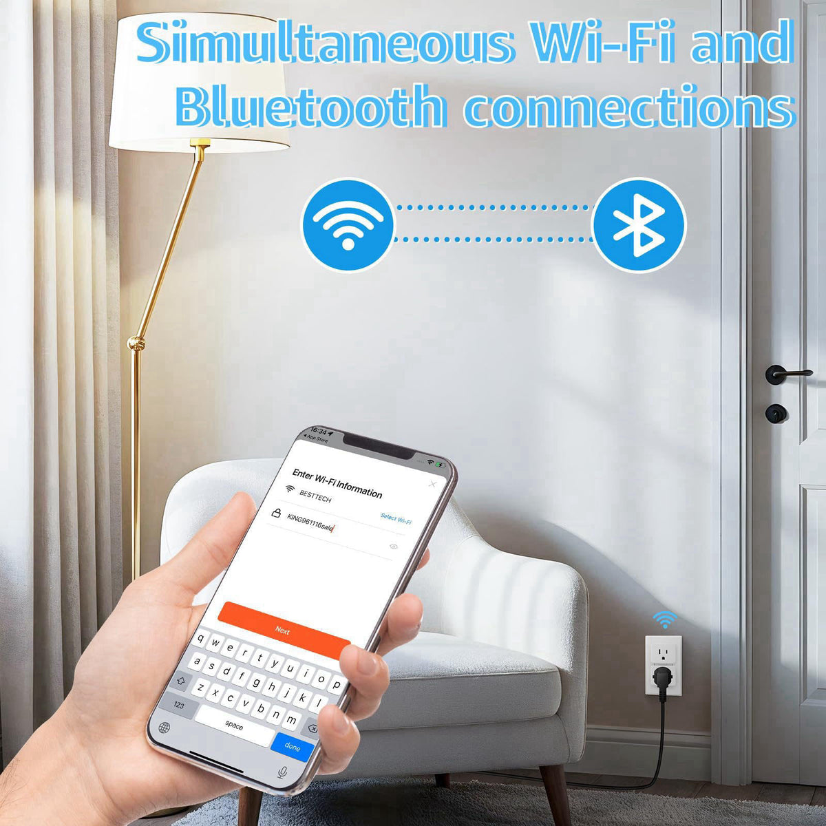 Greencycle WiFi Plug with 2 Wall Switches,App/Voice/Wireless Switch Control – packaging and label