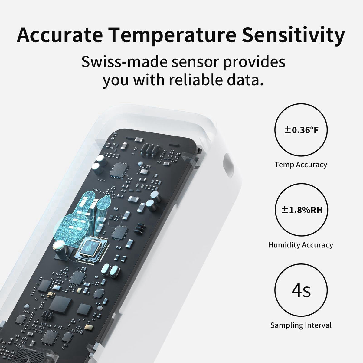 SwitchBot WiFi Thermometer Hygrometer 3 Pack with Hub Mini, IP65 Indoor Outdoor Thermometer Wireless, Humidity/Temperatu