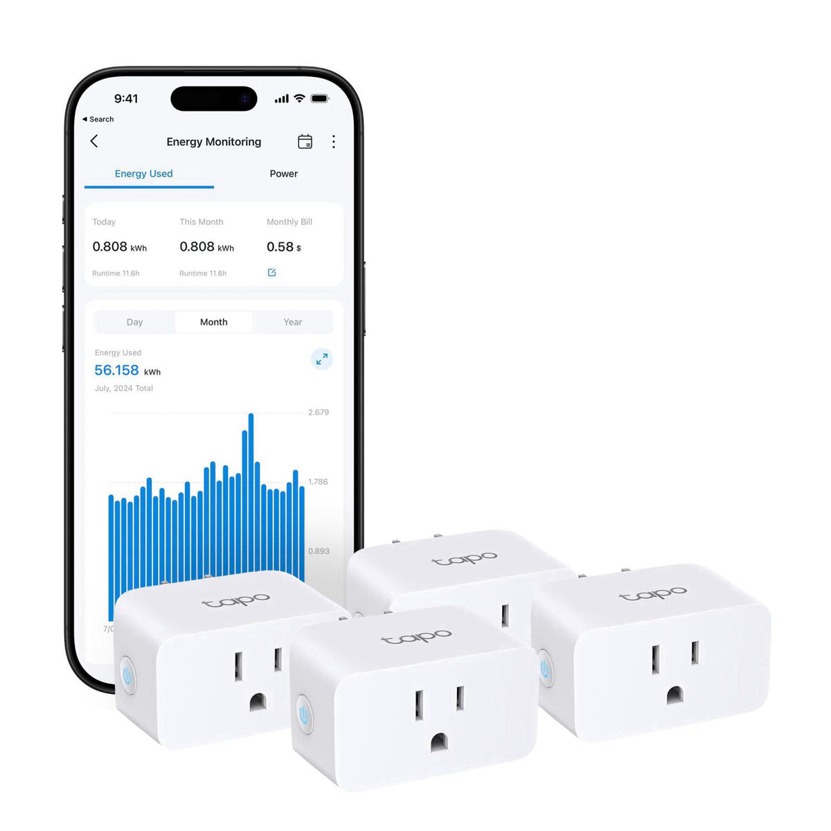 Tapo Smart Plug Matter Compatible Energy Monitoring P110M