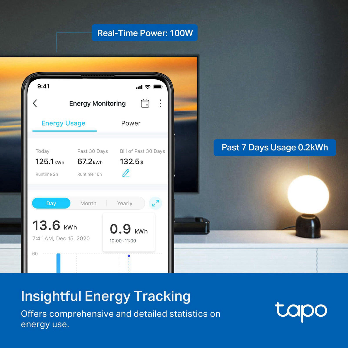 Tapo Smart Plug Matter Compatible Energy Monitoring P110M — view 5