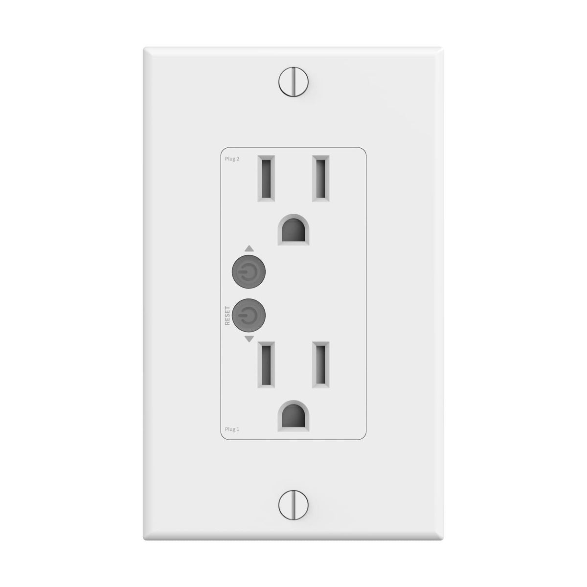THIRDREALITY Smart Wall Outlet, Dual Independent Control for 2 Sockets, Individual Power Monitoring, Zigbee Repeater, Co