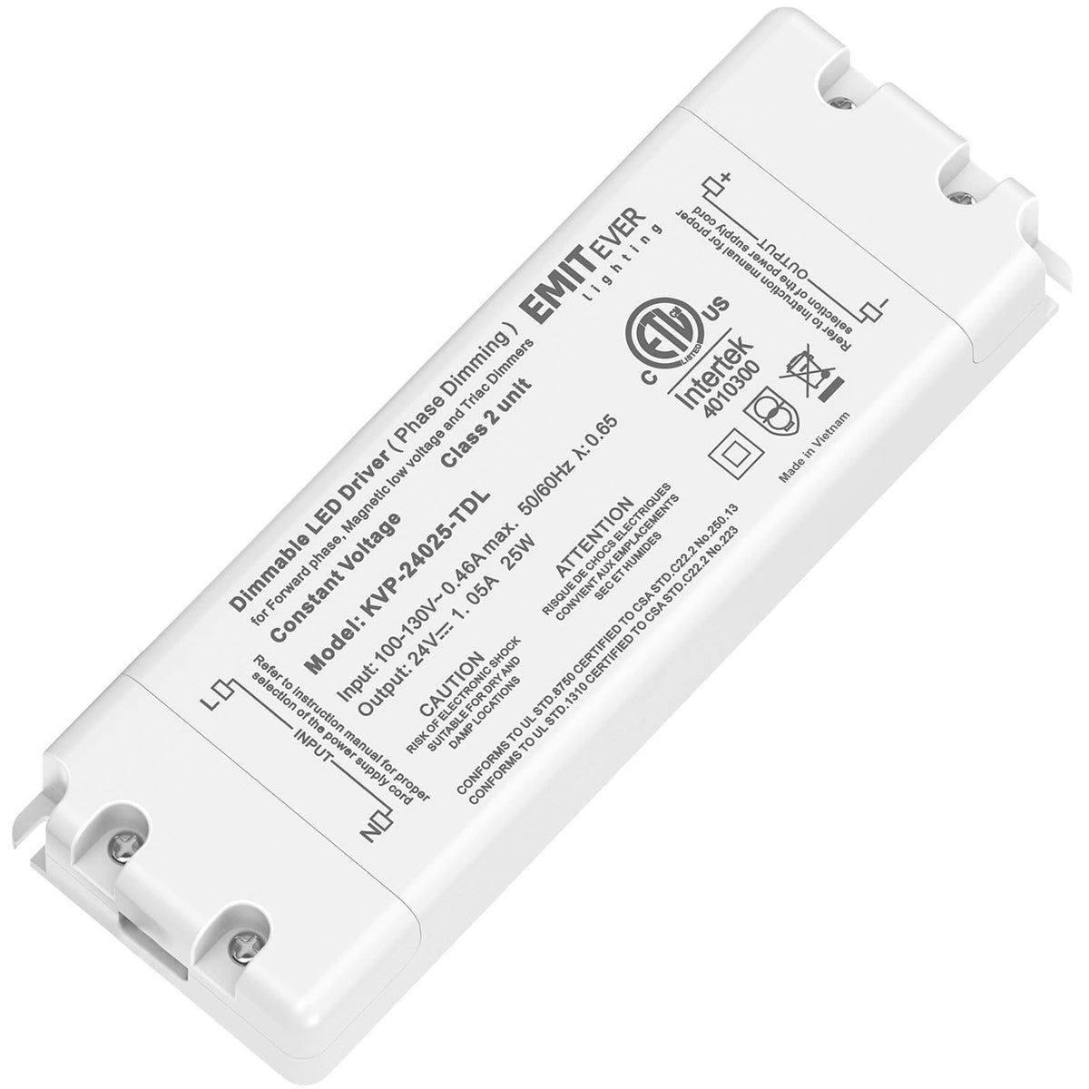 EMITEVER 25W 24V Triac Dimmable LED Driver, AC 120V to DC Power Supply – product photo (Low Voltage Transformers)