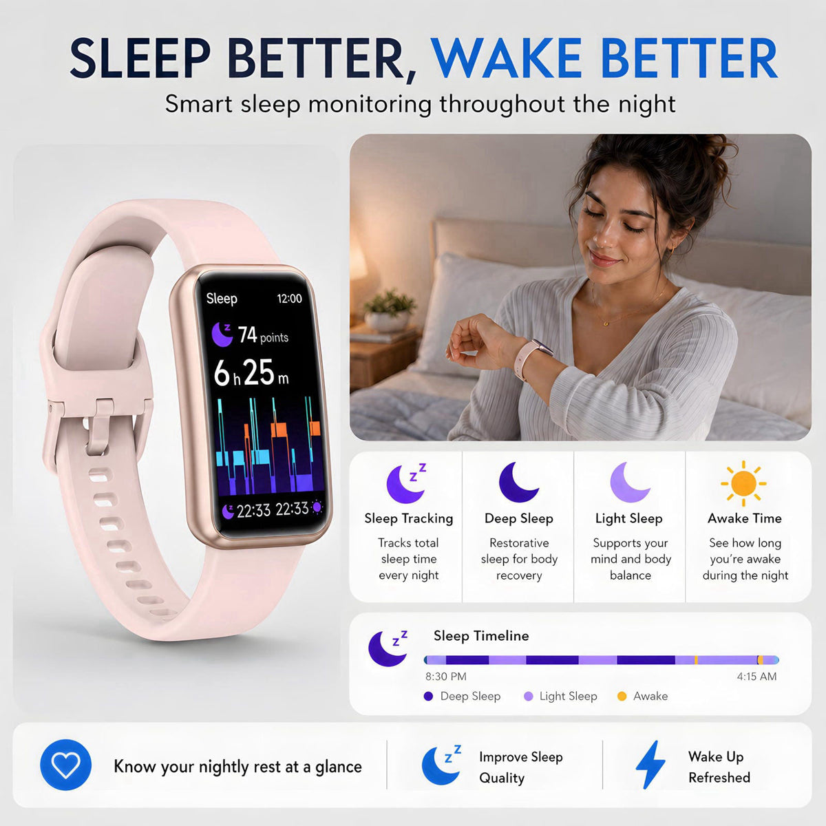 Motivaris Fitness Tracker for Men & Women with 1.47” HD Display, Heart Rate & SpO2 Tracking, Sleep & Activity Monitor, 1