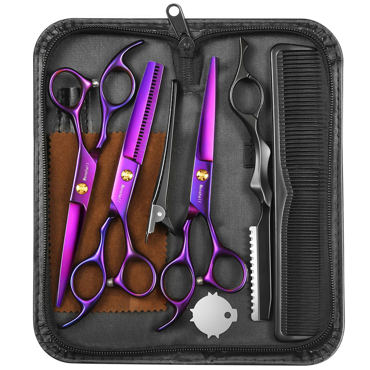 Wenshall Hair Cutting Scissors Professional 6.89 inch Barber Scissors Multifunctional Salon Thinning Scissors Straight S