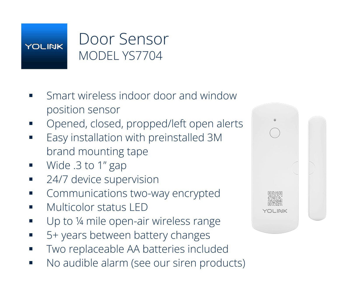 YoLink Door and Window Sensor Kit: 3-Pack + SpeakerHub – close-up detail