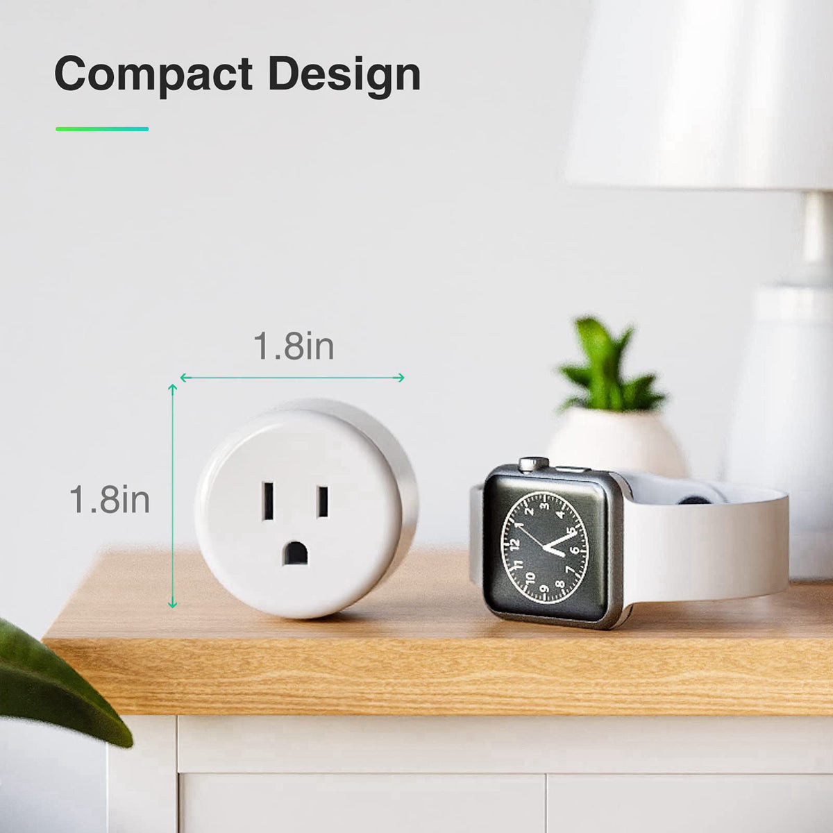 Beantech Smart Plug, WiFi Outlet Socket Compatible with Alexa Google Home, No Hub Required Surge Protection Plug, ETL Ce