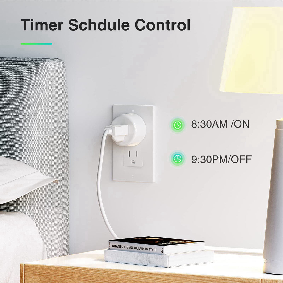 Beantech Smart Plug, WiFi Outlet Socket Compatible with Alexa Google Home, No Hub Required Surge Protection Plug, ETL Ce