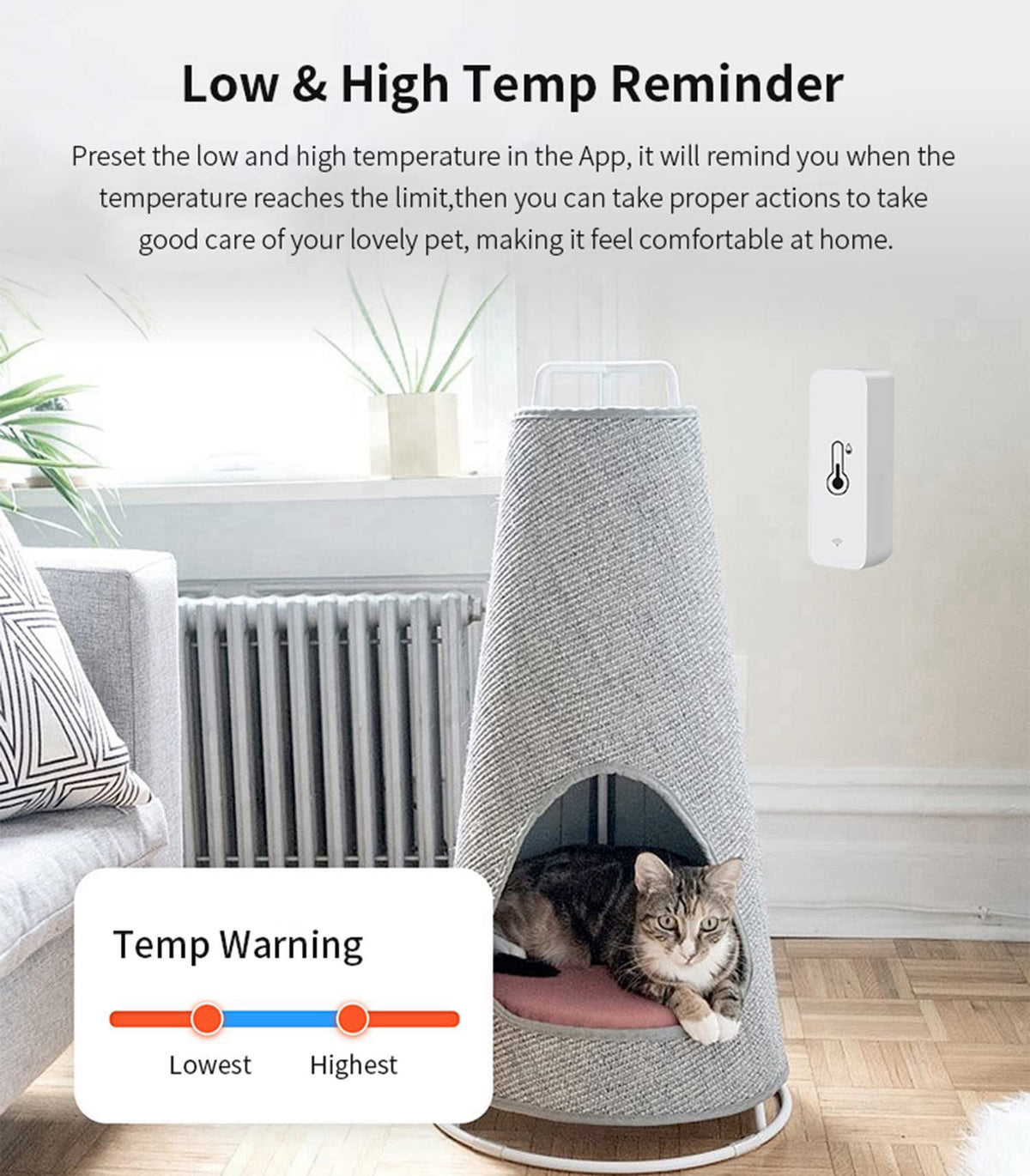 SENCKIT 4-Pack WiFi Temperature Humidity Sensor: Wireless Temperature Humidity Monitor with App Alert, Free Data Storage