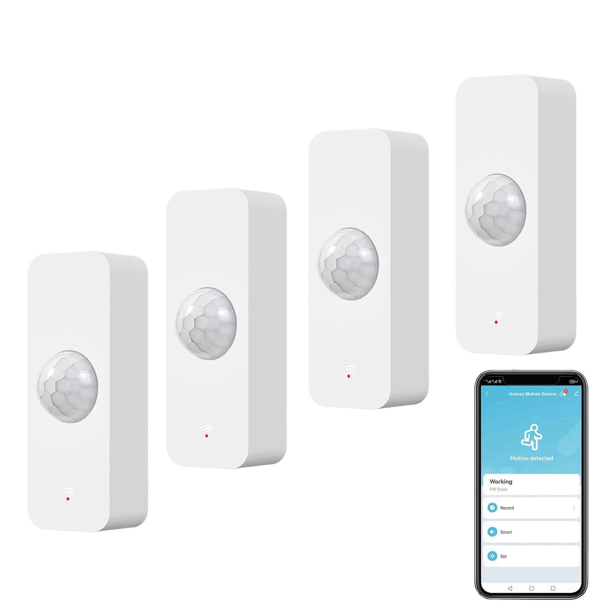 Zecamin WiFi Motion Sensor, Smart Motion Detector for Home Security, Wireless Motion Sensor App Remote Monitor, Voice Co