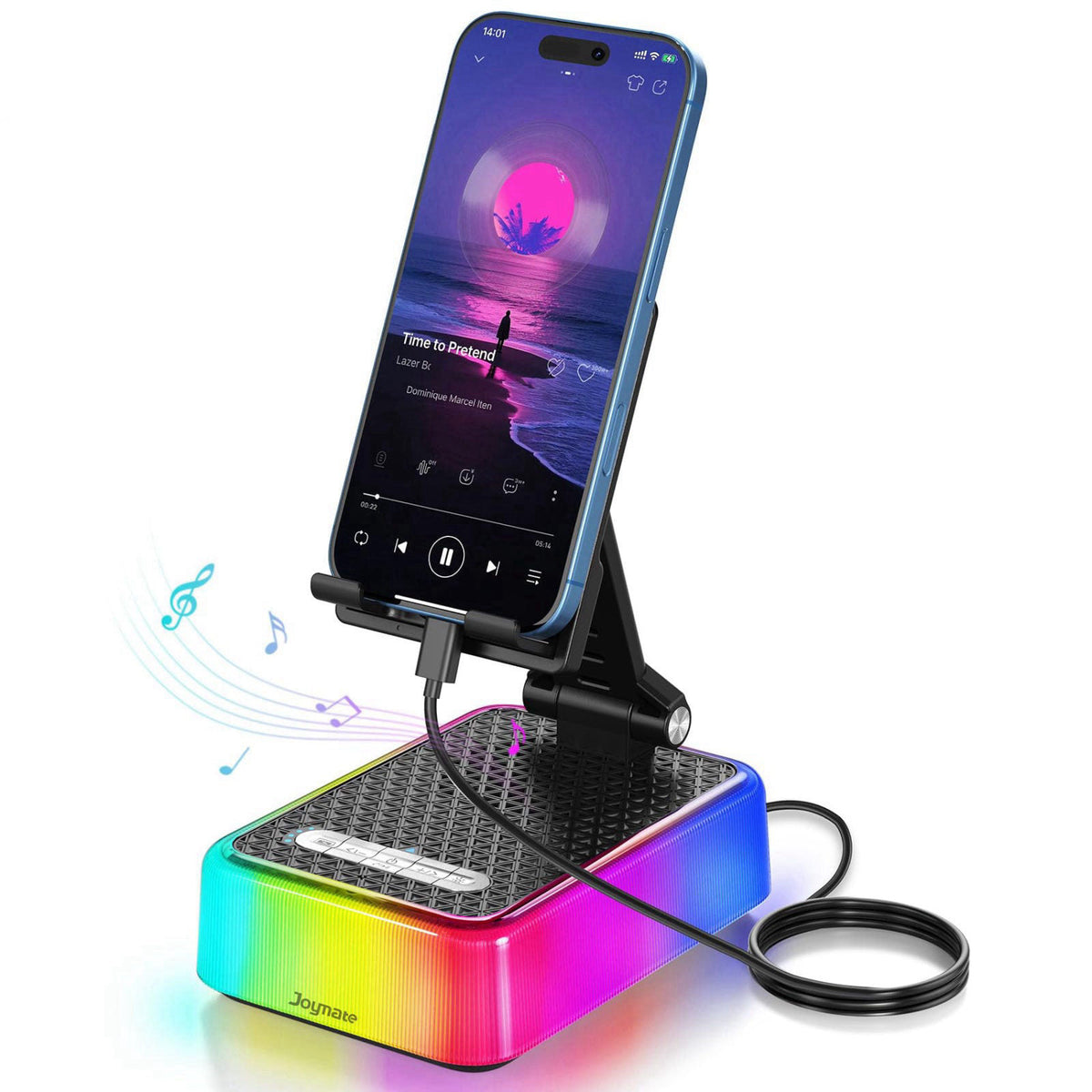 Joymate Gifts for Men and Women, Phone Stand with Charging Function, Bluetooth Speaker and RGB Lights, Birthday Gifts fo
