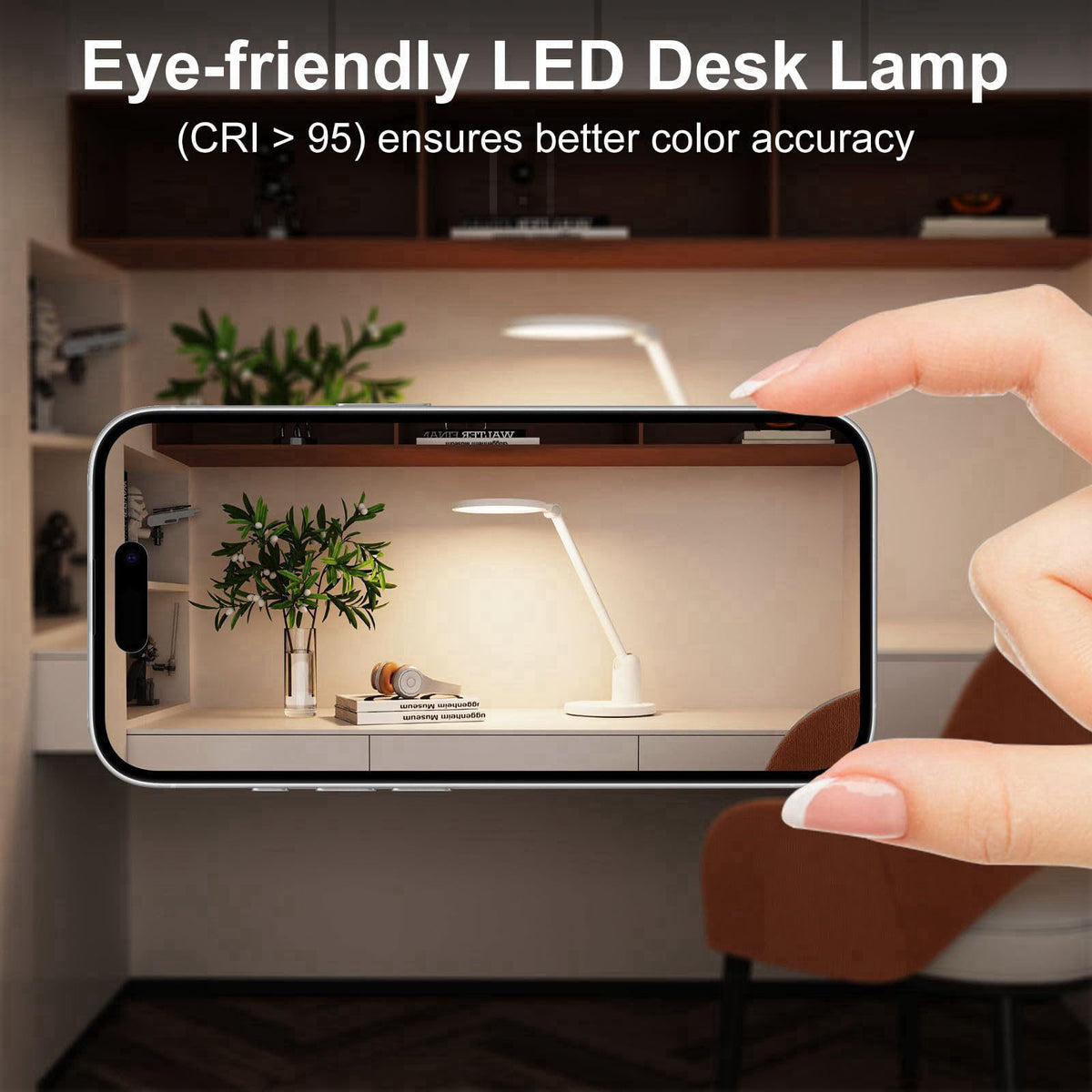 Kitloo Desk Lamps for Home Office with Stable Base, 1000LM Ultra Bright Eye-Caring Desk Light, 3000K-6000K Dimmable Tabl