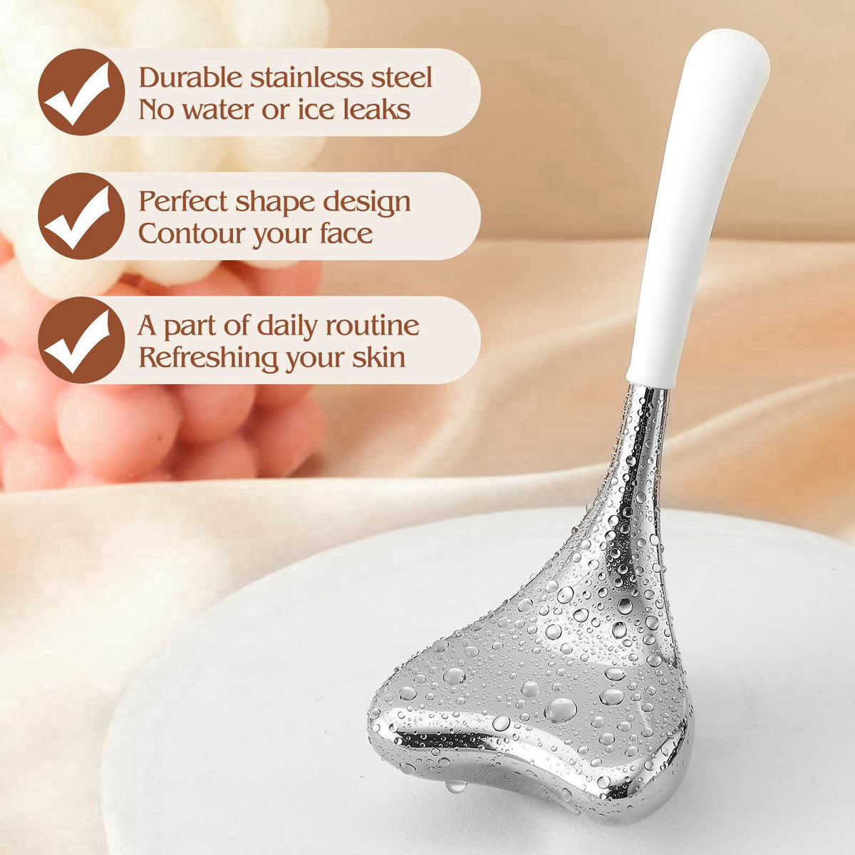 Running man Cryo Sticks for Face - Gua Sha and Massage 2-in-1, Ice Globes-Facial Skin Care Tools for Women, Cold Globes 