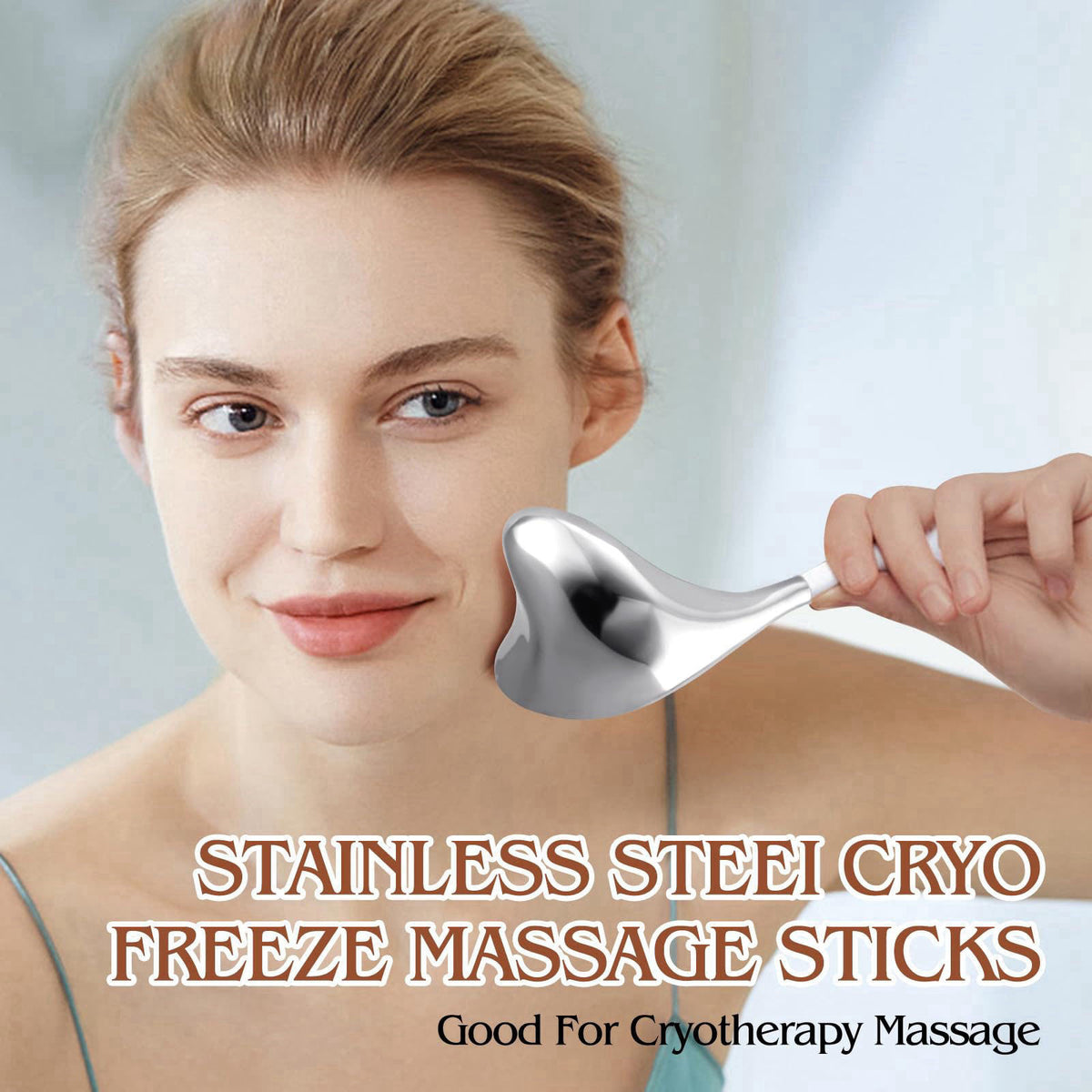 Running man Cryo Sticks for Face - Gua Sha and Massage 2-in-1, Ice Globes-Facial Skin Care Tools for Women, Cold Globes 
