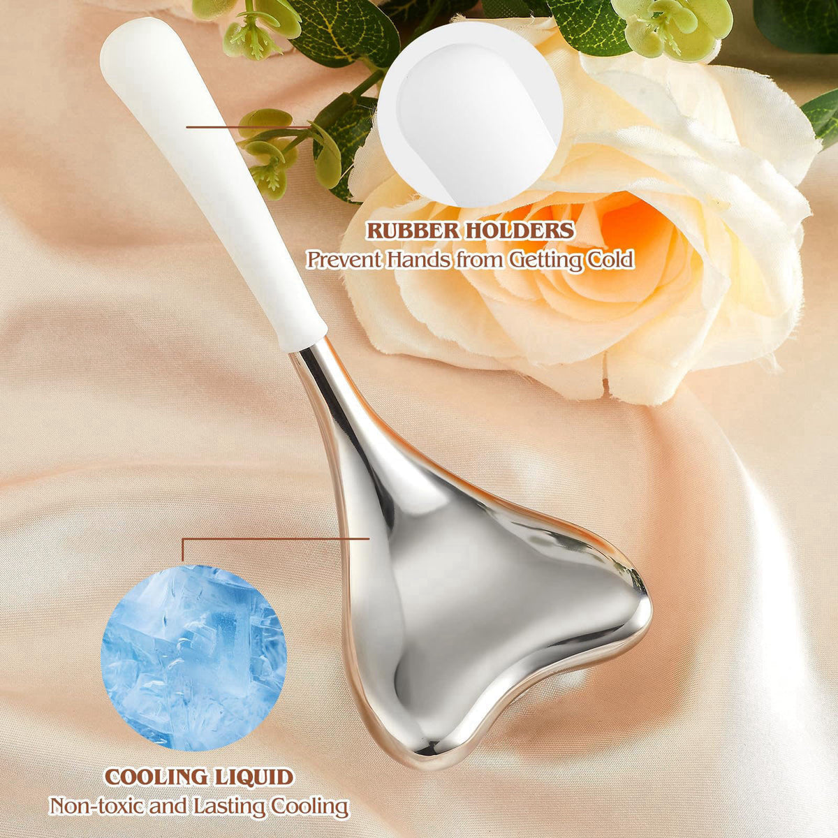 Running man Cryo Sticks for Face - Gua Sha and Massage 2-in-1, Ice Globes-Facial Skin Care Tools for Women, Cold Globes 