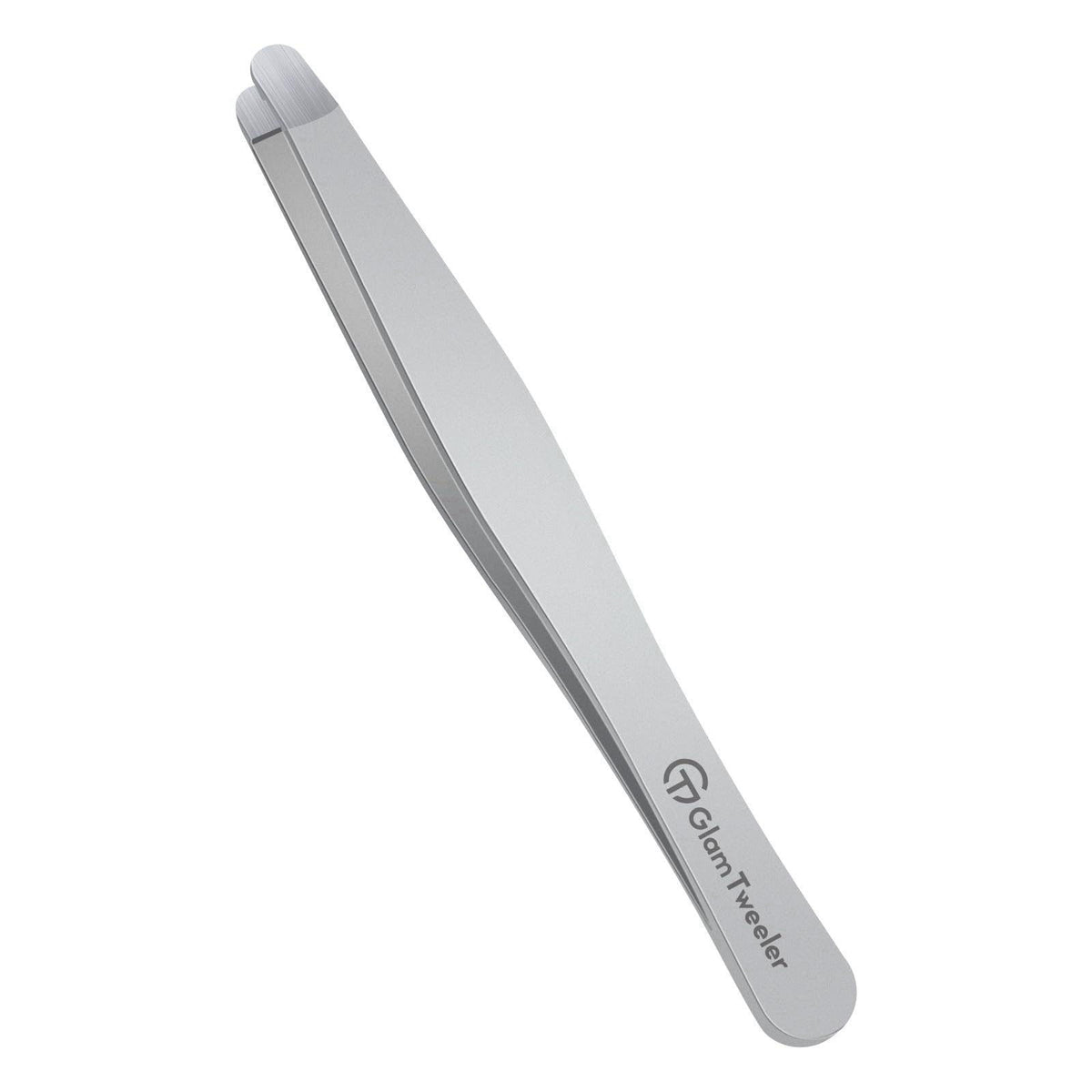 GlamTweeler Premium Hand-Made Tweezers with Safe Rounded Tip & Comfort Spring for Pain-Free Plucking, Thick Stainless St