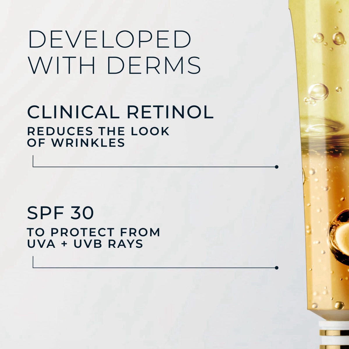 RoC Retinol Correxion Deep Wrinkle Daily Face Moisturizer SPF 30, 1 oz – back view and specifications
