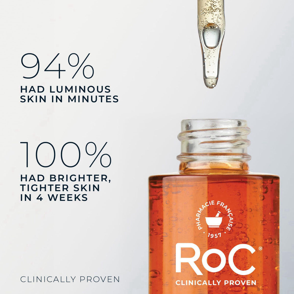RoC Vitamin C Serum for Face Multi Correxion Revive + Glow, 10% Active, 1oz – full view