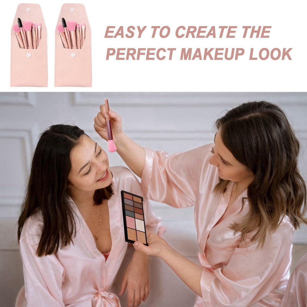 KBTYUDD 16 Sets Travel Makeup Brush Set Bulk Brushes Bag Mini Face Make up Brushes Brushes Bag for Makeup Party Favors W