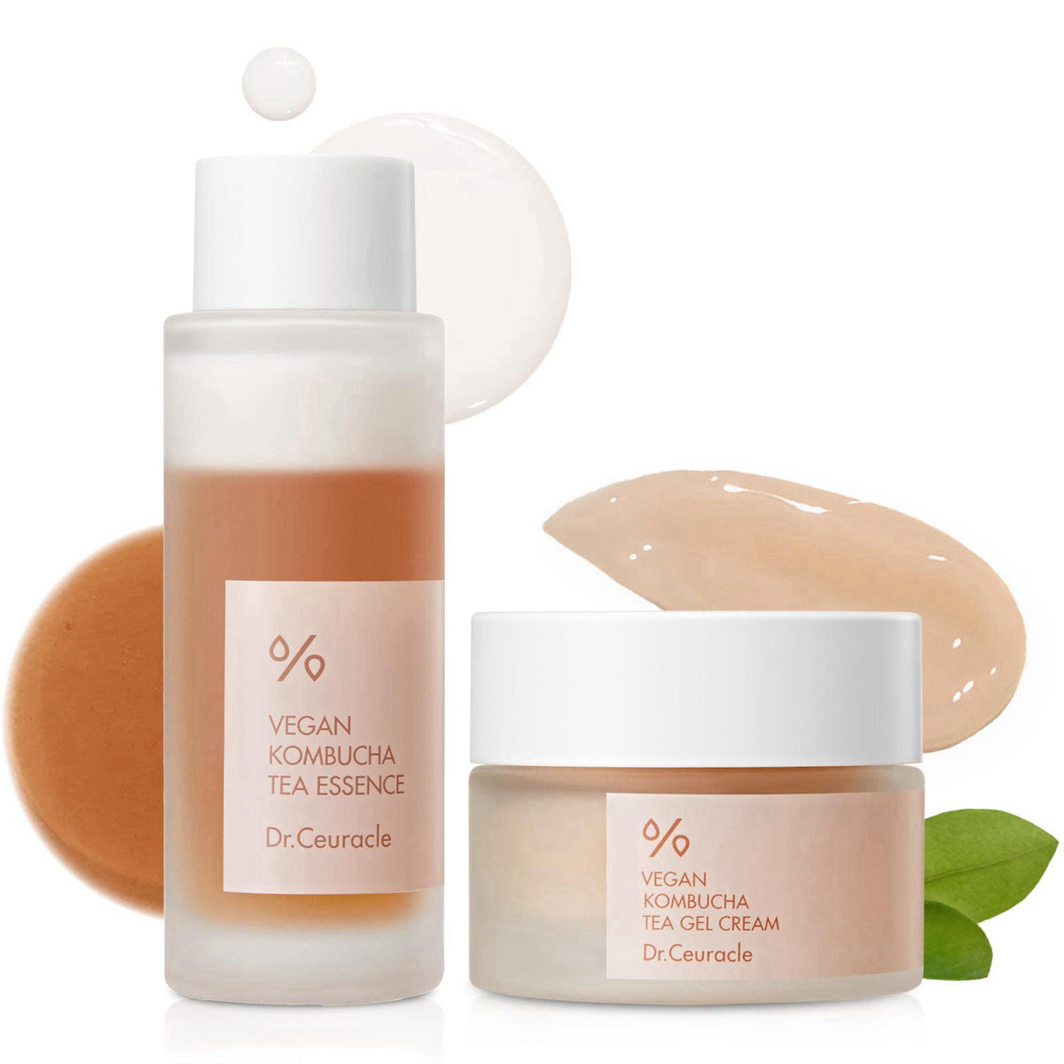 Dr.Ceuracle Vegan Kombucha Tea Beginning Set, Mini-Sized Essence Gel Cream – product photo (Sets &amp; Kits)