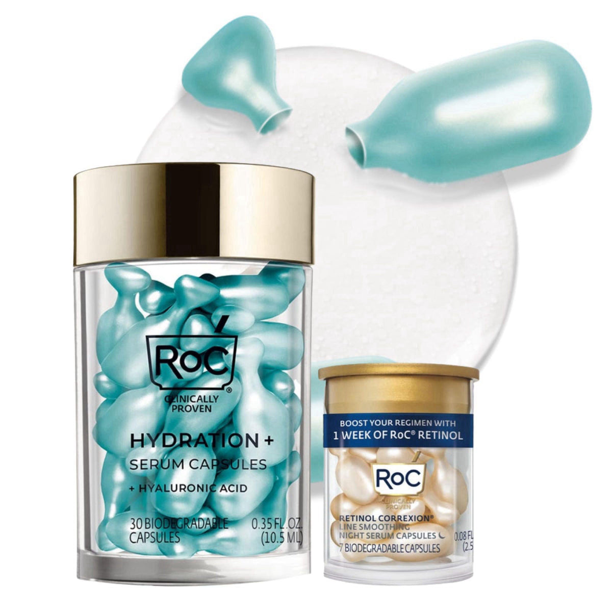 RoC Hyaluronic Acid Night Serum Capsules 30ct + RoC Retinol Capsules 7ct – product photo (Serums)