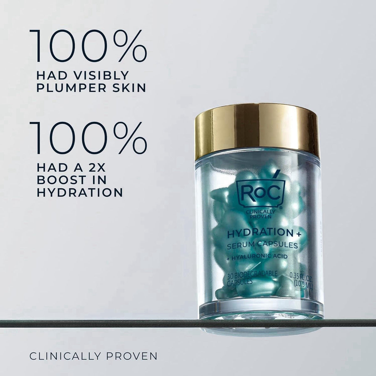 RoC Hyaluronic Acid Night Serum Capsules 30ct + RoC Retinol Capsules 7ct – back view and specifications