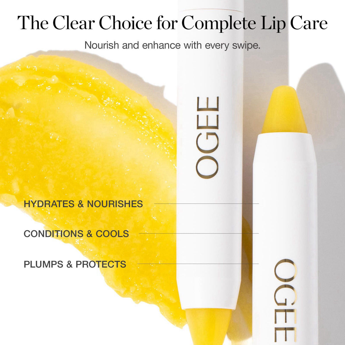 Ogee Tinted Sculpted Lip Oil - Organic Lip Stain, Balm & Color - CLEAR – packaging and label