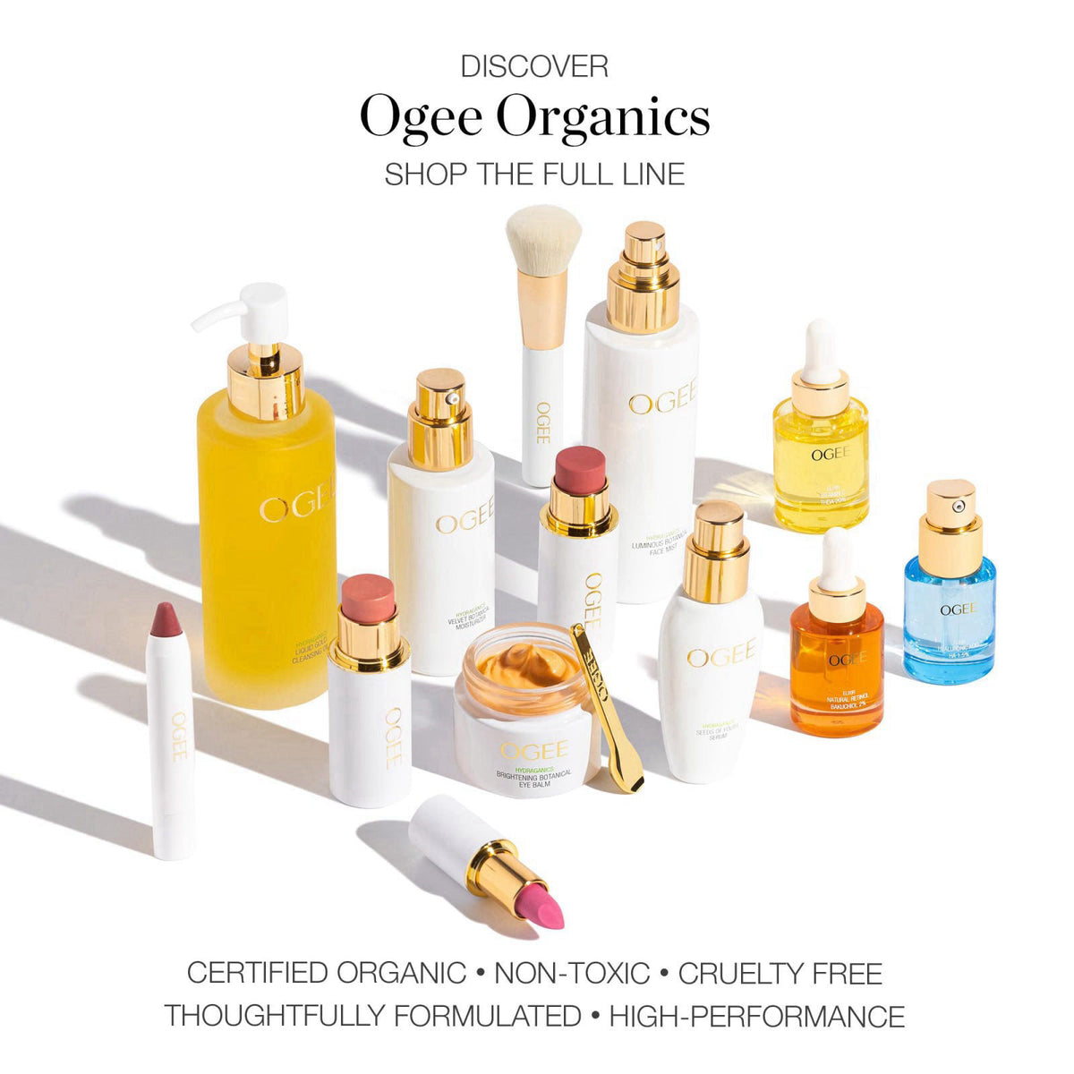 Ogee Tinted Sculpted Lip Oil - Organic Lip Stain, Balm & Color - CLEAR – alternate angle