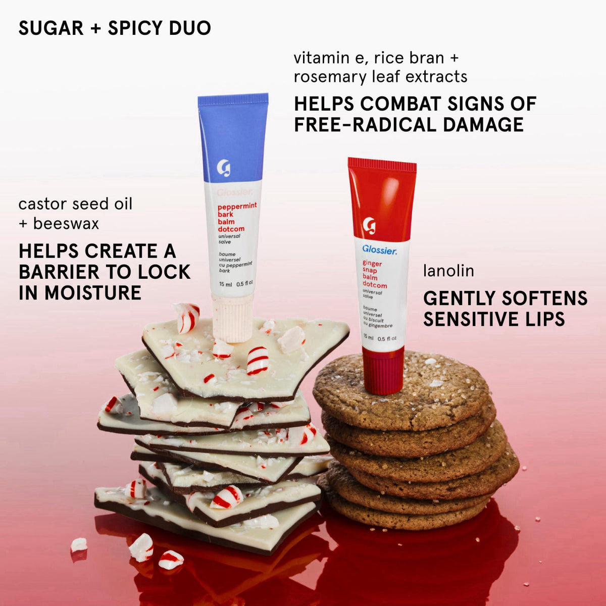 Glossier – Balms &amp; Moisturizers on display