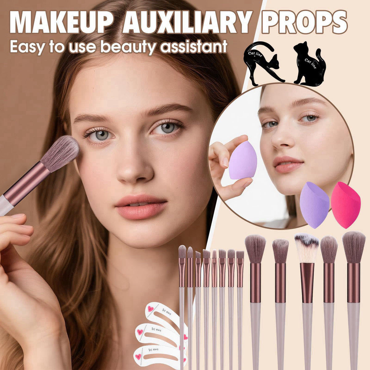 VESPRO Makeup Kit for Women:Foundation Eyeshadow Palette Makeup Brushe Makeup Set – back view and specifications