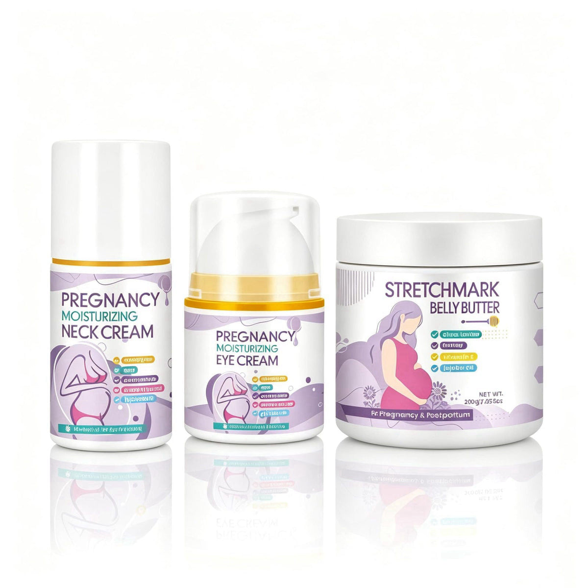 AOAO Pregnancy Moisturizing Skin Care Set, Safe Support Skin Elasticity – product photo (Sets &amp; Kits)