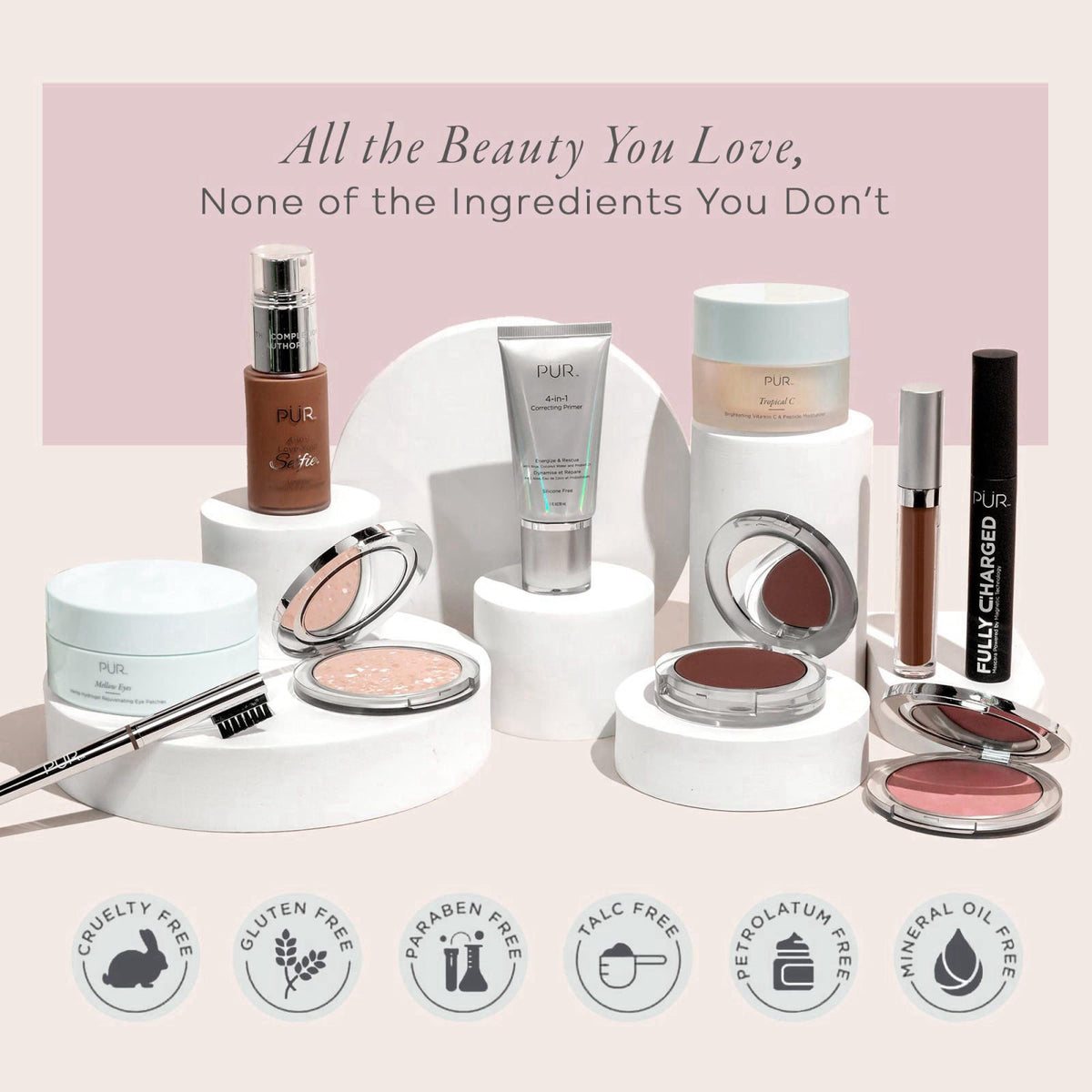 PÜR MINERALS Hydrogel Rejuvenating Under Eye Patches, Mellow Eyes - Hydrates, Plumps & Brightens Under Eye – alternate a