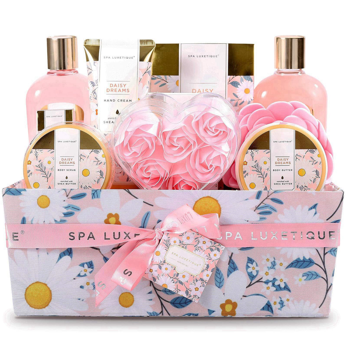 Spa Gift Baskets for Women, Spa Luxetique Bath Gift Set, 12pcs Relaxing Home Spa Kit for Women with Shower Gel, Bath Sal