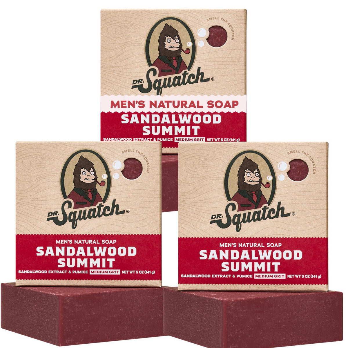 Dr. Squatch Natural Men’s Bar Soap, Body Soap Bar (5oz, 3-Pack) – product photo (Soaps)