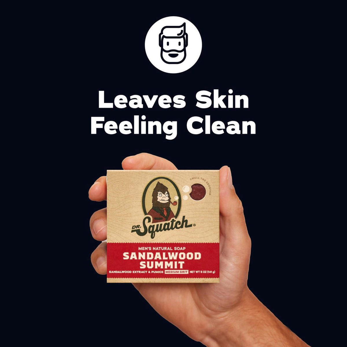 Dr. Squatch Natural Men’s Bar Soap, Body Soap Bar (5oz, 3-Pack) – close-up detail