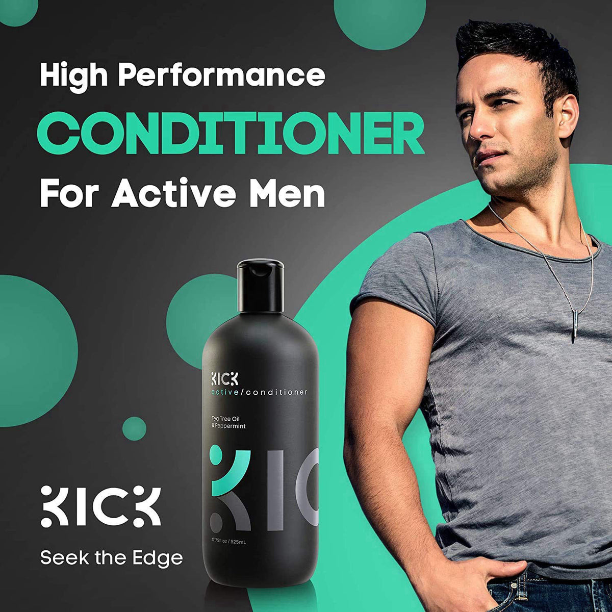 Kick Mens Conditioner, Tea Tree and Peppermint – product photo (Conditioners)