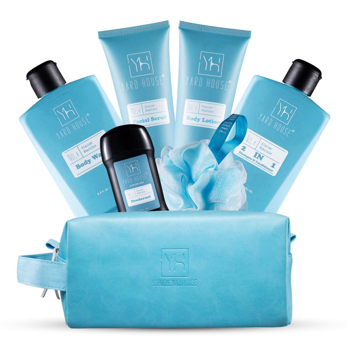 Yard House Bath and Body Mens Gift Set - Glacier Absolute - Premium Fathers Day Birthday Christmas Gifts Ideas For Him -