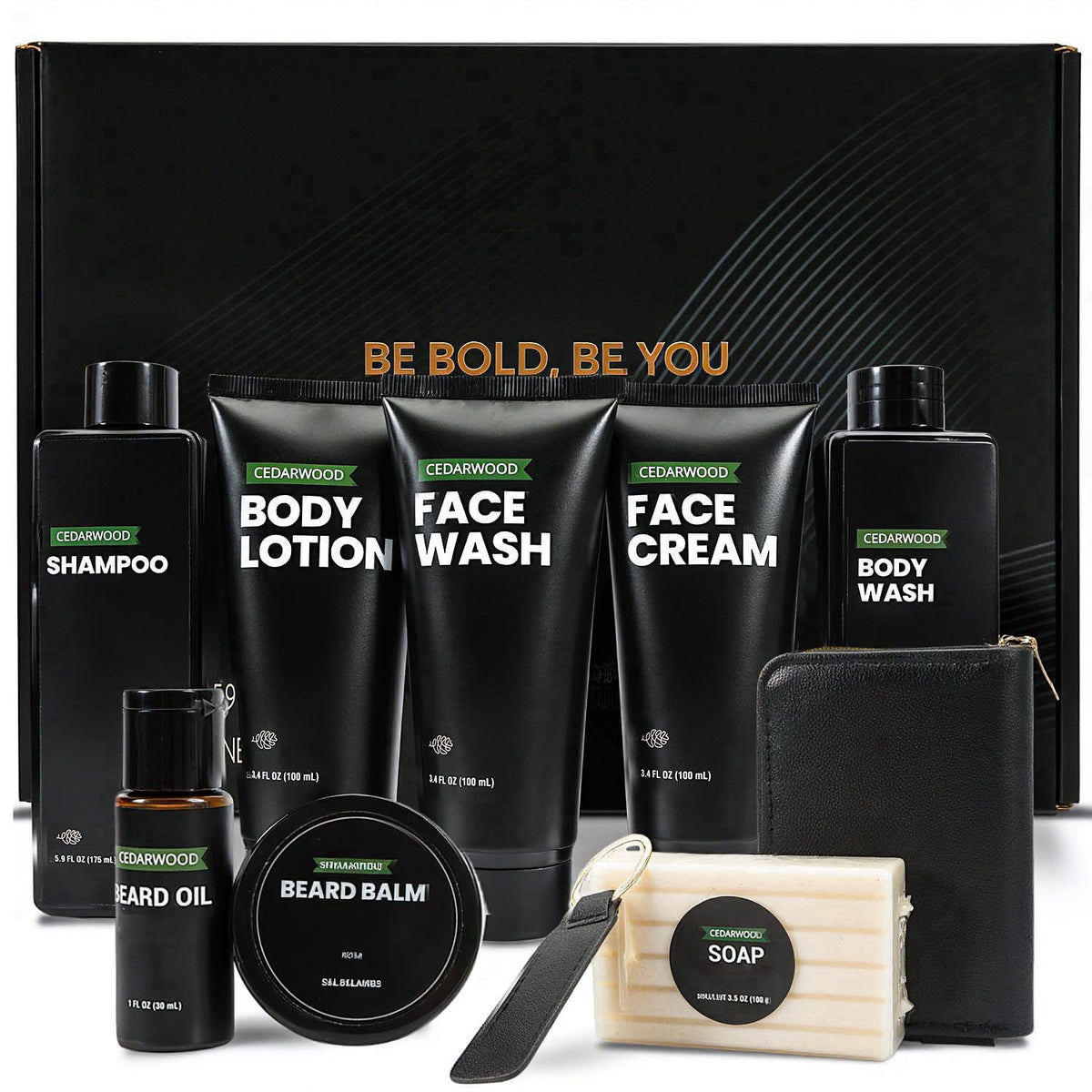 Rinse & Robust Beard Kit for Men, Gifts for Men, Cedarwood Beard Oil Gift Sets, Birthday Gifts Mens Stocking Stuffers fo