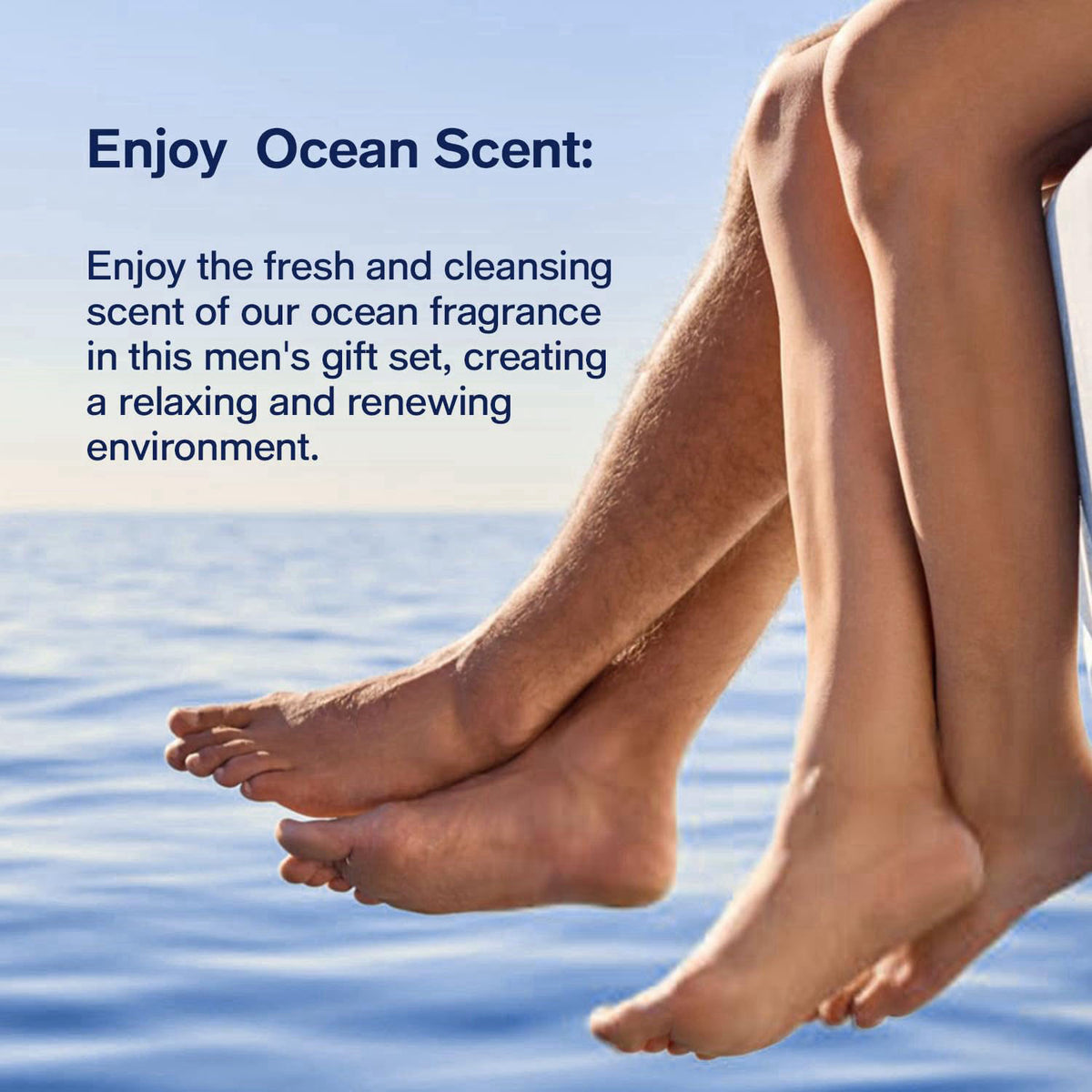 PEARLWORLD Birthday Gifts Baskets for Men Bath Spa Set, Ocean-Scented, 12Pcs – full view