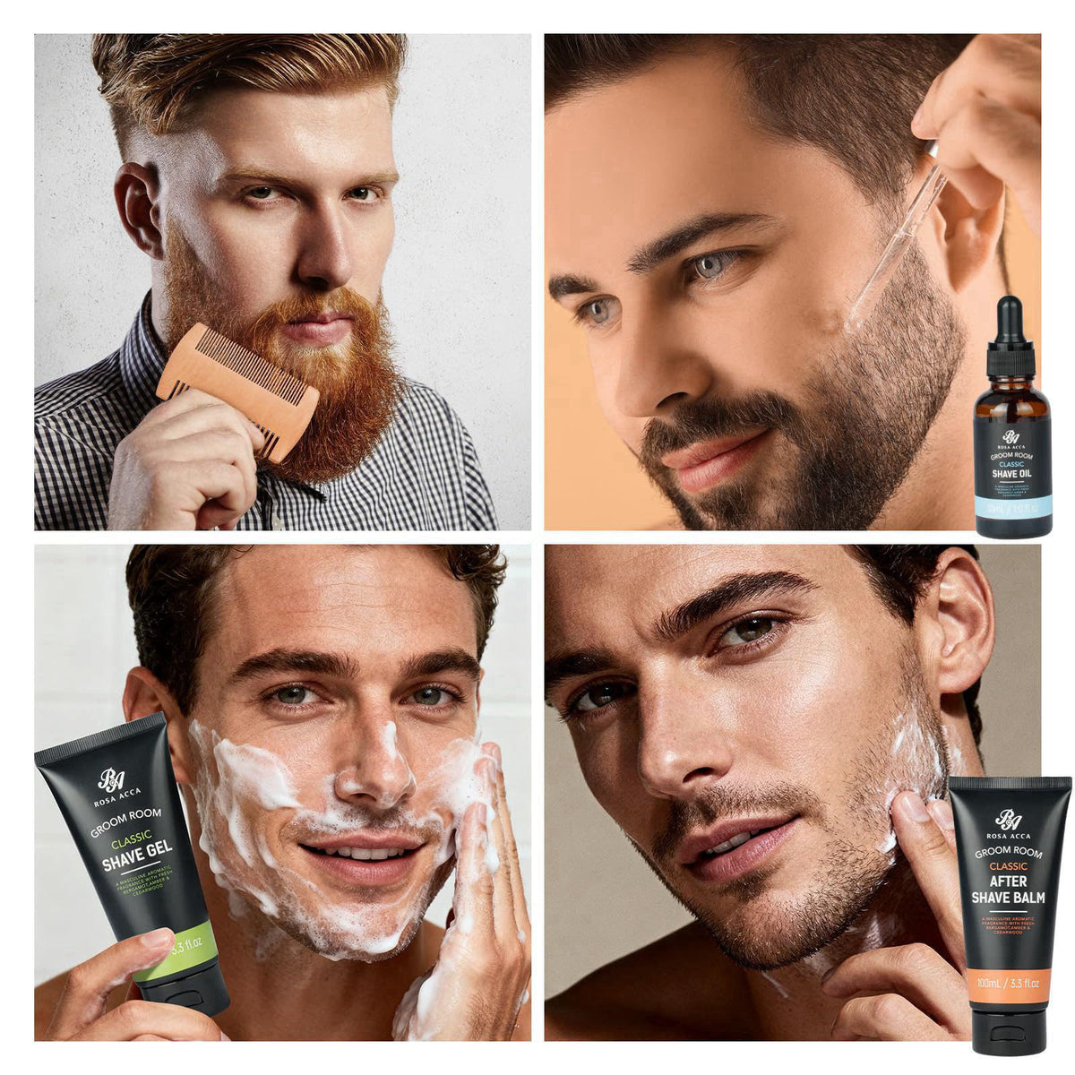 RA ROSA ACCA 14 Pcs Bath & Body Gift Set for Men, Father's Day Gifts, Beard Grooming, Home Spa & Self Care Gift Basket, 