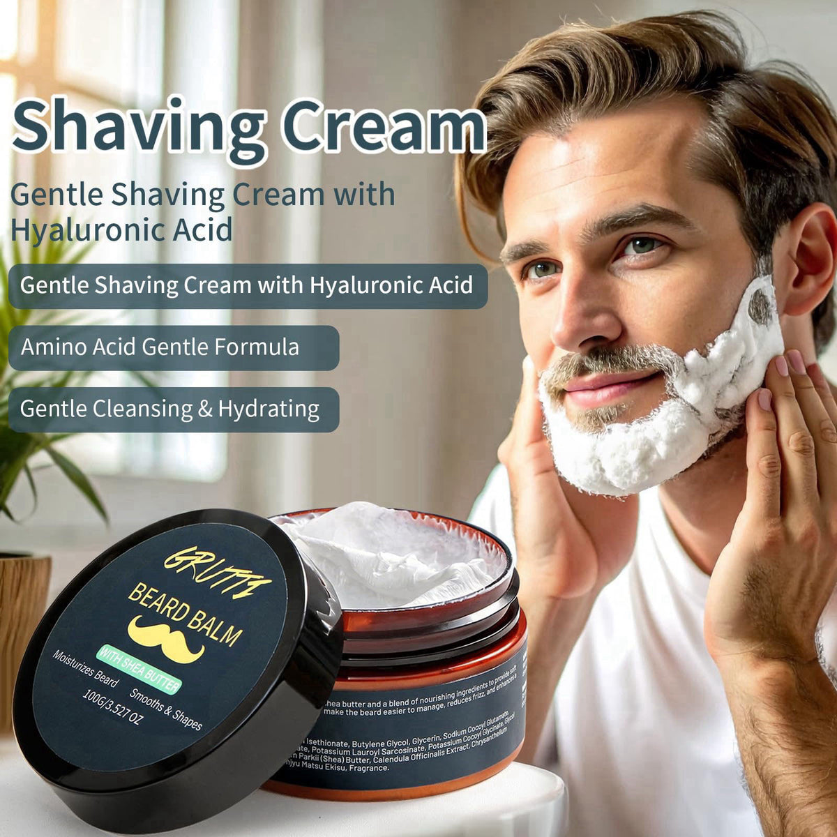 GRUTTI 9Pcs Men Shaving Kit, Premium Wet Shave Set for Smooth Comfort Shaving – alternate angle