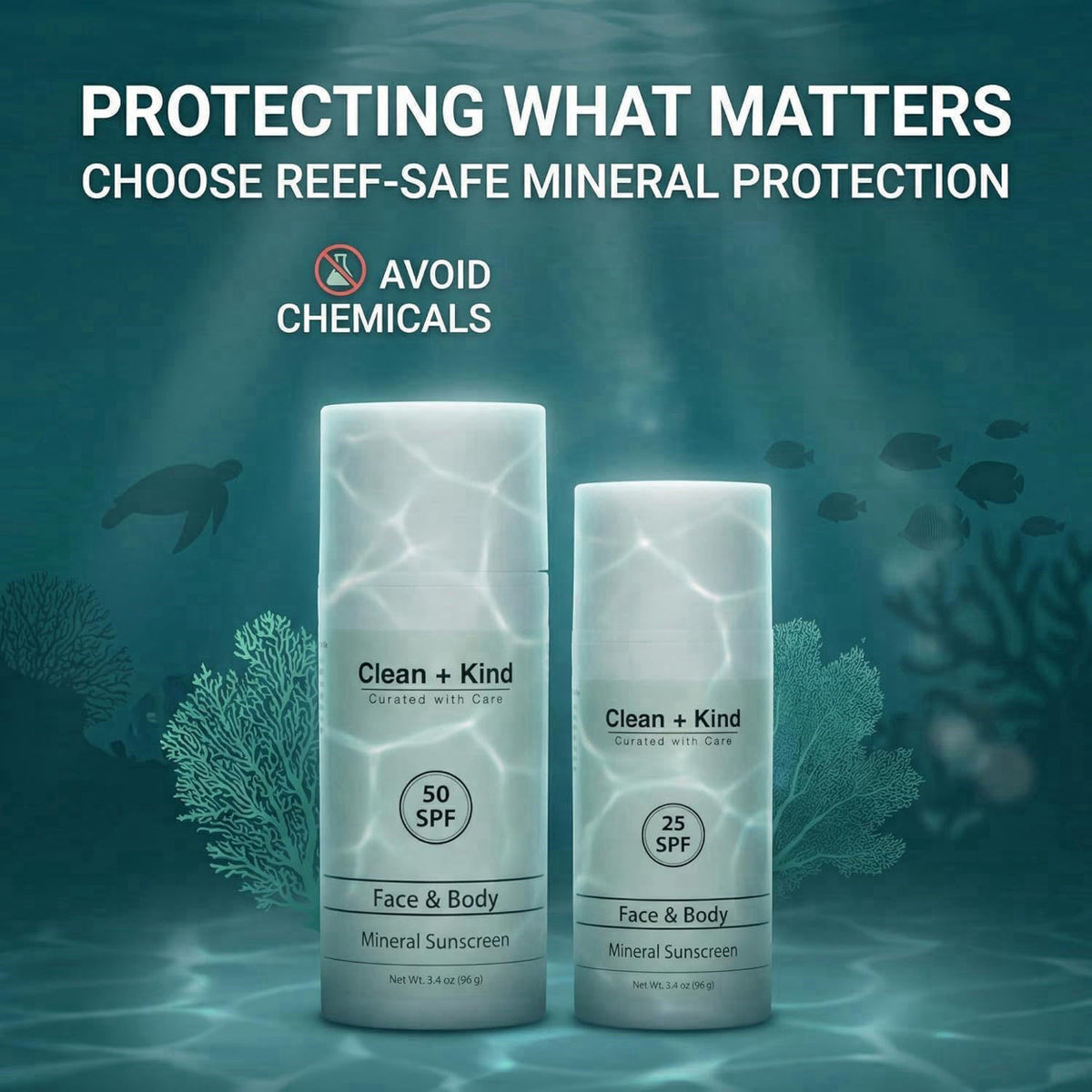 Clean + Kind Organic Beef Tallow Sunscreen SPF 50 Zinc Oxide Vanilla Travel – alternate angle