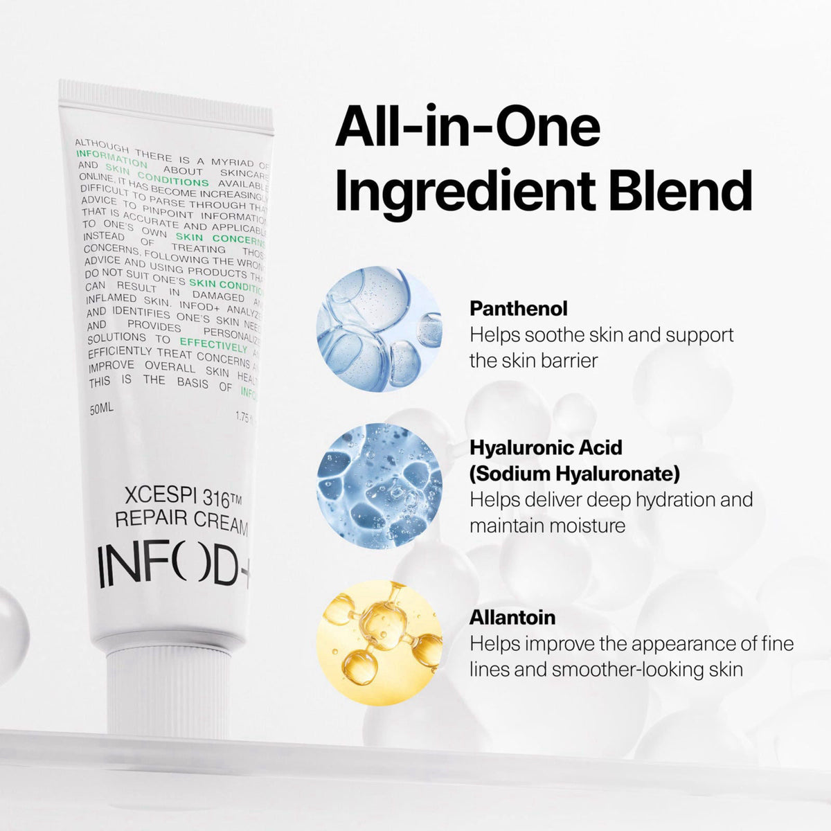 INFOD+ INFODPLUS Sensitive Skin Moisturizer Face Cream with Ceramide and Panthenol, Barrier Repair Support Hydrating Soo