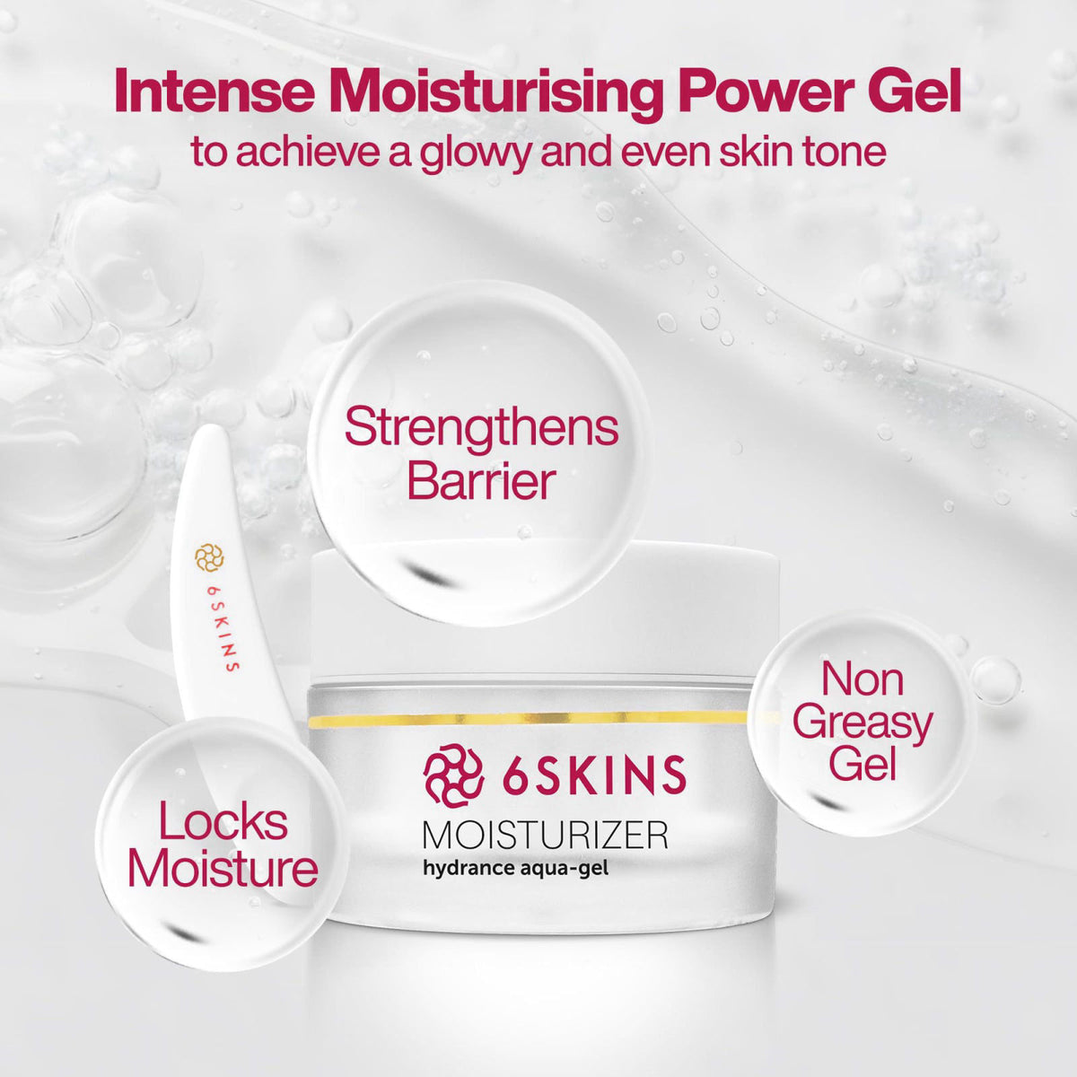 6SKINS® Face Moisturizer with Niacinamide & Ceramides - Korean Skin Care Facial Moisturizer For Skin Barrier Support & P