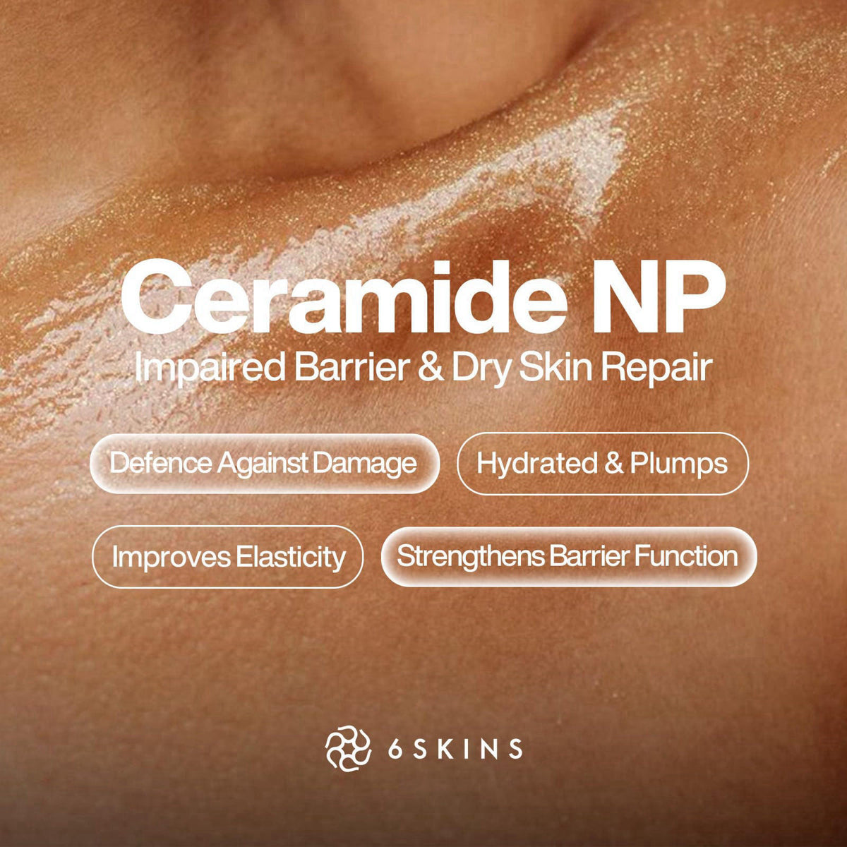 6SKINS® Face Moisturizer with Niacinamide & Ceramides - Korean Skin Care Facial Moisturizer For Skin Barrier Support & P