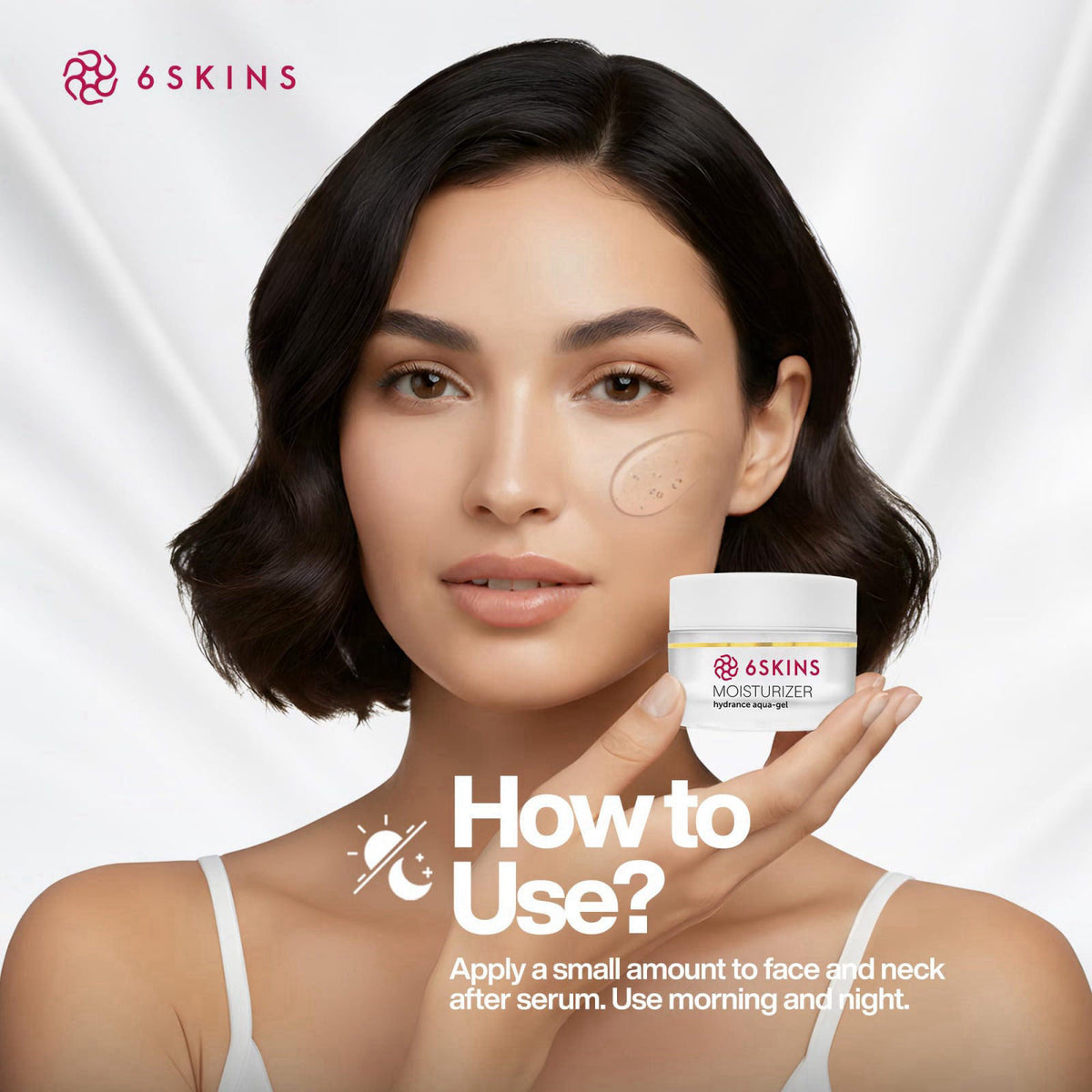 6SKINS® Face Moisturizer with Niacinamide & Ceramides - Korean Skin Care Facial Moisturizer For Skin Barrier Support & P